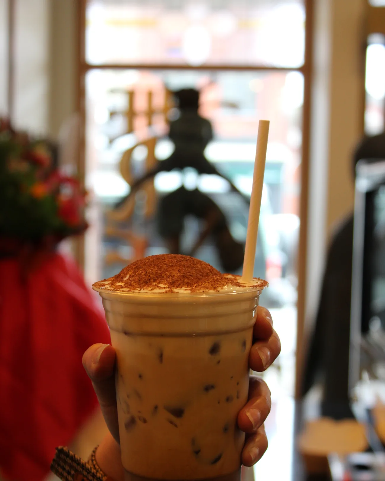 Cambodian iced coffee served over ice